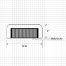 Neodymium flat pot magnets Ø32x8 mm