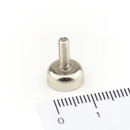 Neodymium flat pot magnets Ø 10 x 4,5 mm, with...