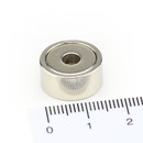 Neodymium flat pot magnets Ø 16 x 7 mm, with...