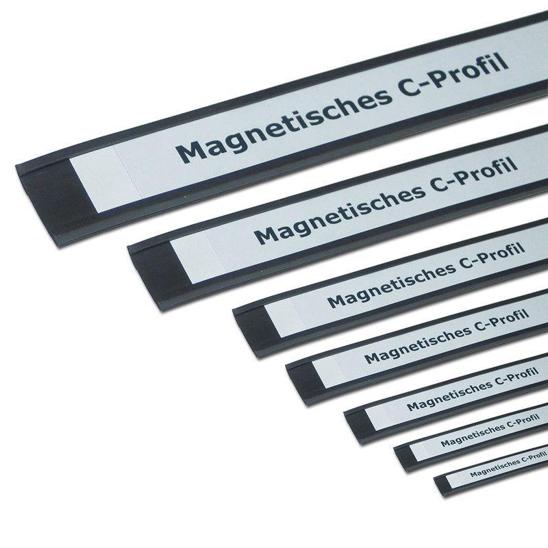 15 mm, 120 mm, nicht selbstklebend Etikettenhalter, C-Profil, magnetisch,  Abschnitte