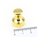 Memo magnet with steel case Ø 16 x 20 mm Neodymium GOLD