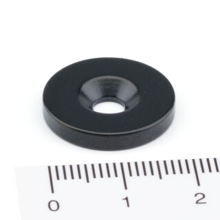 Neodym Magnete Ø19xØ4,5x3 mm NdFeB N45 SÜD Senkung EPOXY