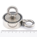 Neodymium Pot Fishing Magnet Ø60 mm Holding force ab. 120 kg 2 Eye hooks