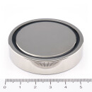 Neodymium flat pot magnets Ø55x12 mm