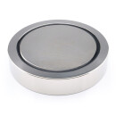 Neodymium flat pot magnets Ø90x18 mm