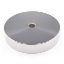 Neodymium flat pot magnets Ø90x18 mm with counterbore