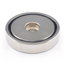 Neodymium flat pot magnets Ø 55 x 12 mm with bore