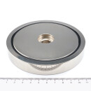 Neodymium flat pot magnets Ø120x18 mm with bore