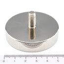 Neodymium flat pot magnets Ø 55 x 12 mm with...